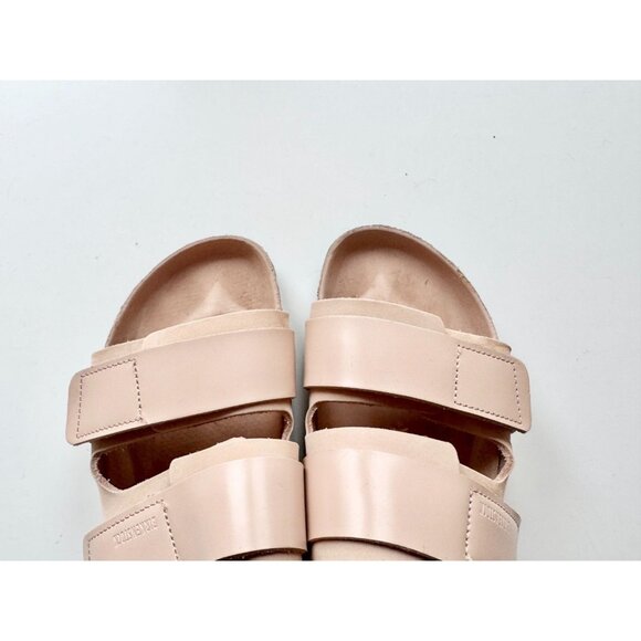BIRKENSTOCK Uji New Beige beige Nubuck Double Strap Slides Sandals, Size 40 - Picture 4 of 16